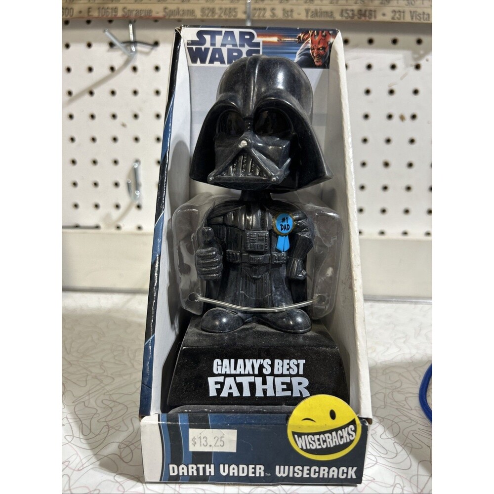 2012 Funko Star Wars Wisecrack Darth Vader bobble head Galaxy's Best Father NIB